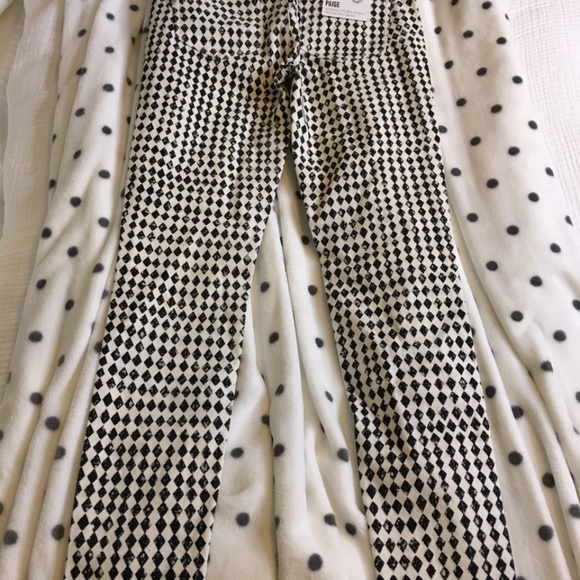 PAIGE - Diamond Checkerboard Print Verdugo Ultra Skinny Jeans - Picture 2 of 6